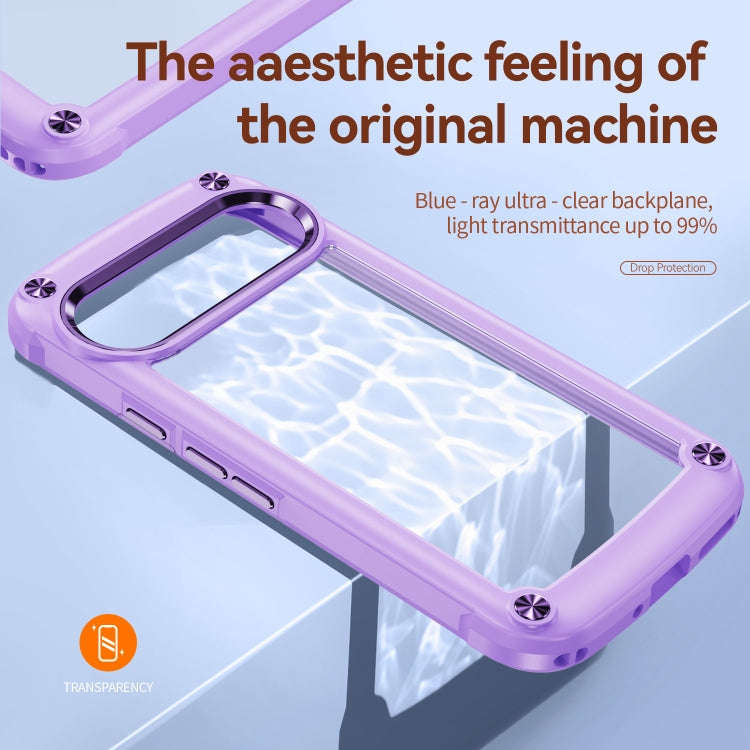 For Google Pixel 9 Pro XL TPU + PC Lens Protection Phone Case(Purple)