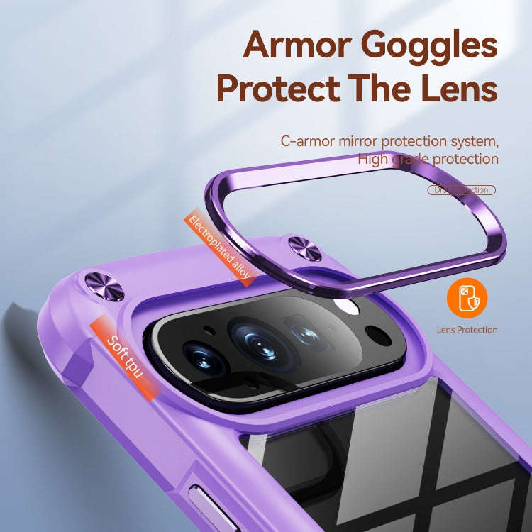 For Google Pixel 9 Pro XL TPU + PC Lens Protection Phone Case(Purple)