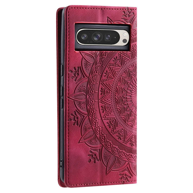For Google Pixel 9 Pro XL Totem Embossed Magnetic Leather Phone Case(Red)