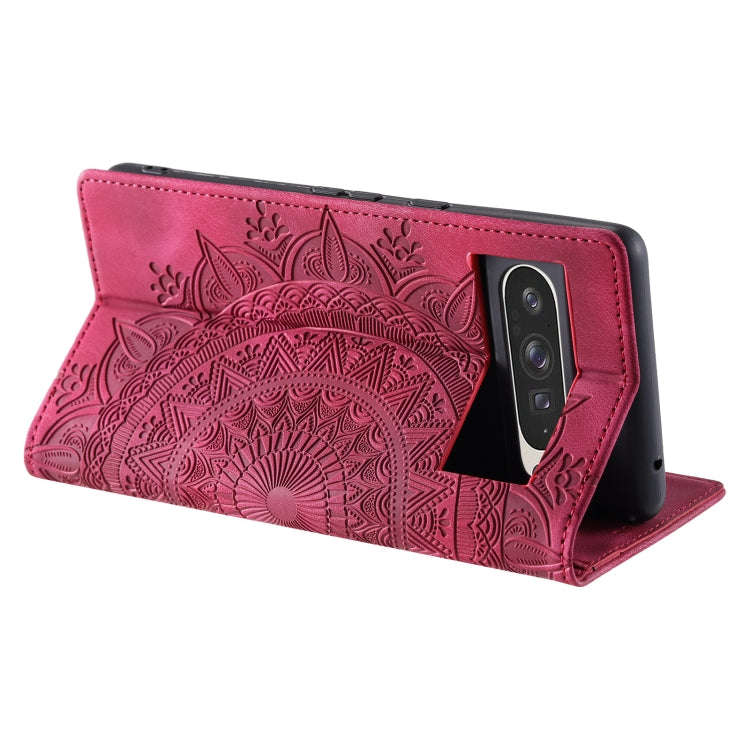 For Google Pixel 9 Pro XL Totem Embossed Magnetic Leather Phone Case(Red)