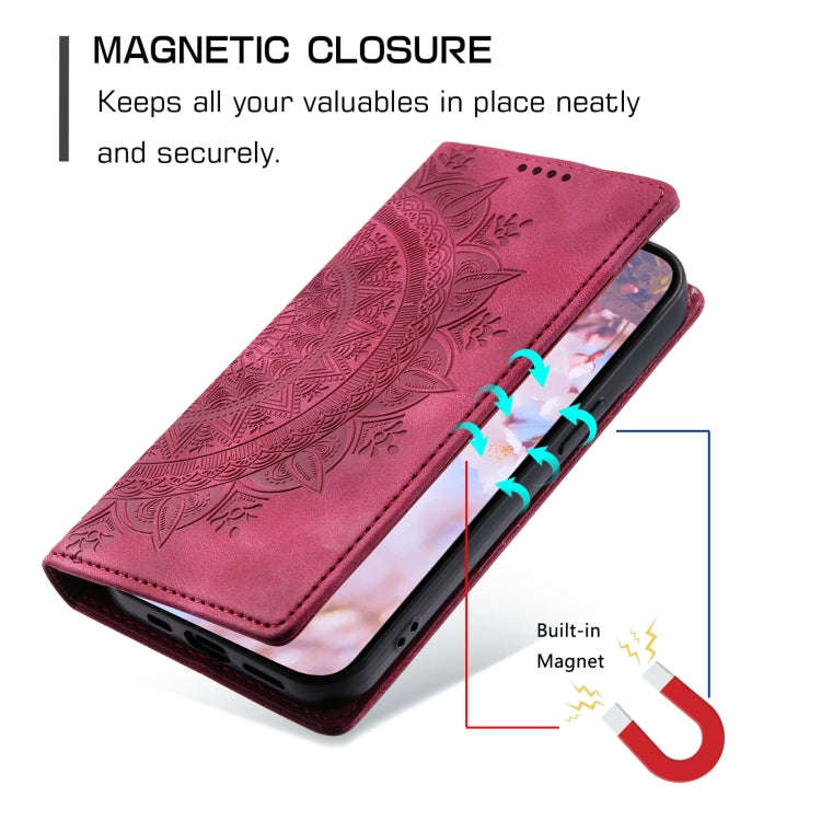 For Google Pixel 9 Pro XL Totem Embossed Magnetic Leather Phone Case(Red)