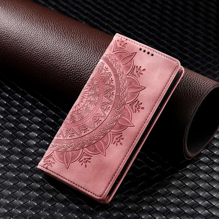 For Google Pixel 9 Pro XL Totem Embossed Magnetic Leather Phone Case(Rose Gold)