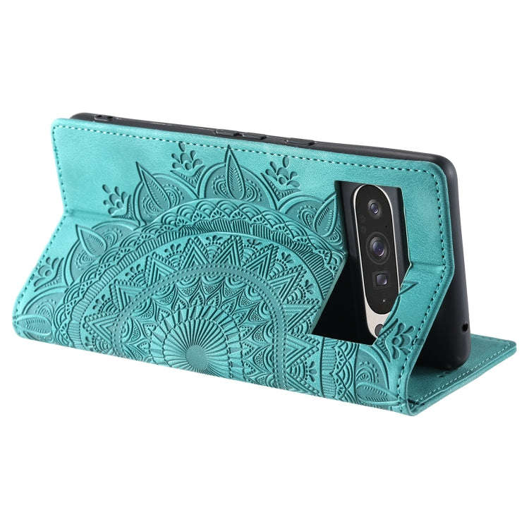 For Google Pixel 9 Pro XL Totem Embossed Magnetic Leather Phone Case(Green)
