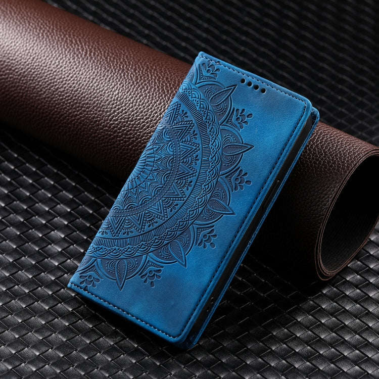 For Google Pixel 9 / 9 Pro Totem Embossed Magnetic Leather Phone Case(Blue)