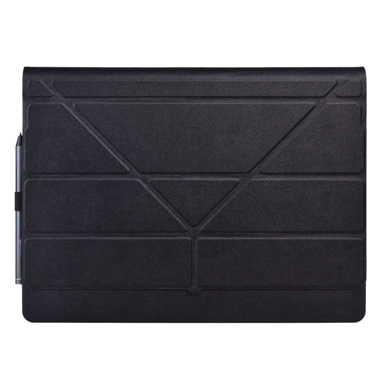 For Microsoft Surface Book 3 / 2 / 1 13.5 inch Deformation Single Screen Leather Laptop Case(Black)