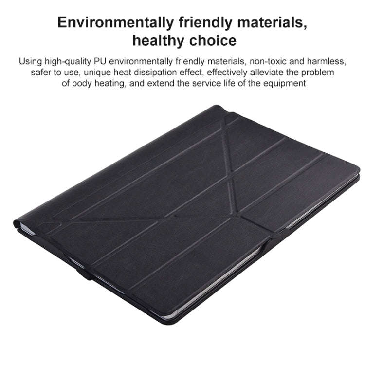 For Microsoft Surface Book 3 / 2 / 1 13.5 inch Deformation Single Screen Leather Laptop Case(Black)
