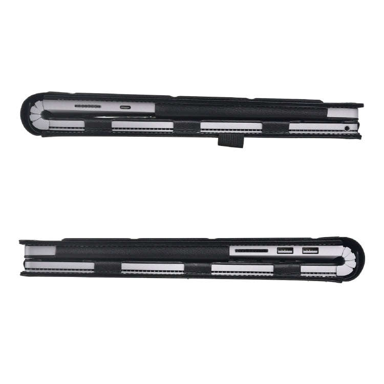 For Microsoft Surface Book 3 / 2 / 1 15 inch Deformation All-inclusive Leather Laptop Case(Black)