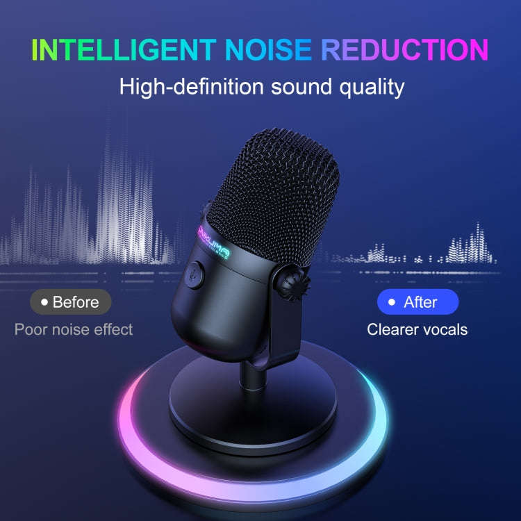 ONIKUMA M830 USB Desktop Colorful RGB Condenser Microphone