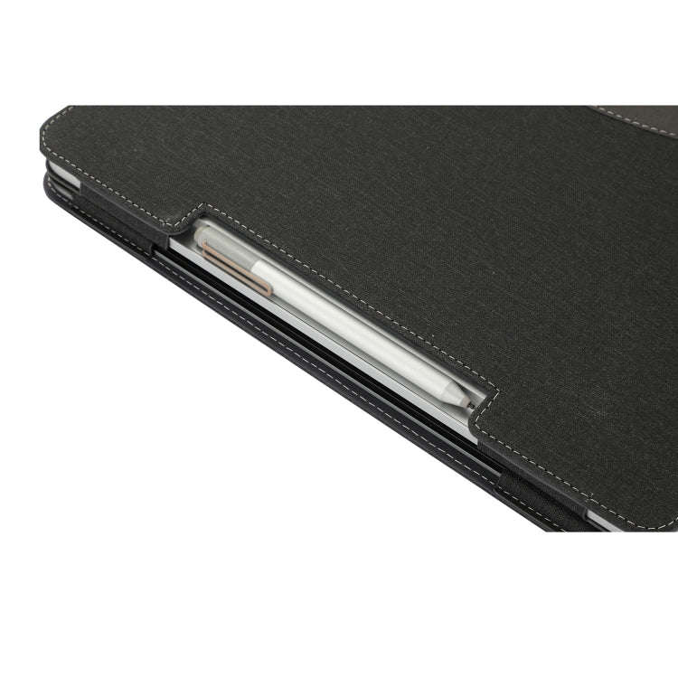 For Microsoft Surface Laptop Studio 2 Cotton Cloth Texture Leather Laptop Protective Case(Black)