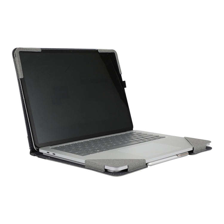 For Microsoft Surface Laptop Studio 2 Cotton Cloth Texture Leather Laptop Protective Case(Light G...