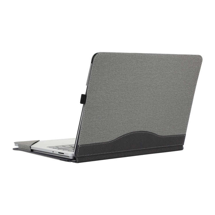 For Microsoft Surface Laptop Studio 2 Cotton Cloth Texture Leather Laptop Protective Case(Light G...