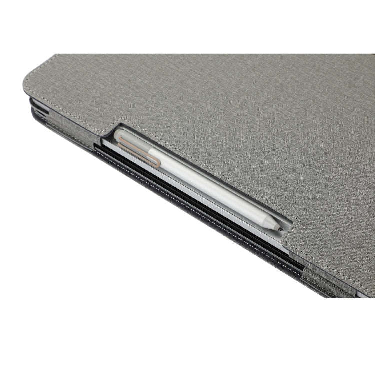 For Microsoft Surface Laptop Studio 2 Cotton Cloth Texture Leather Laptop Protective Case(Light G...
