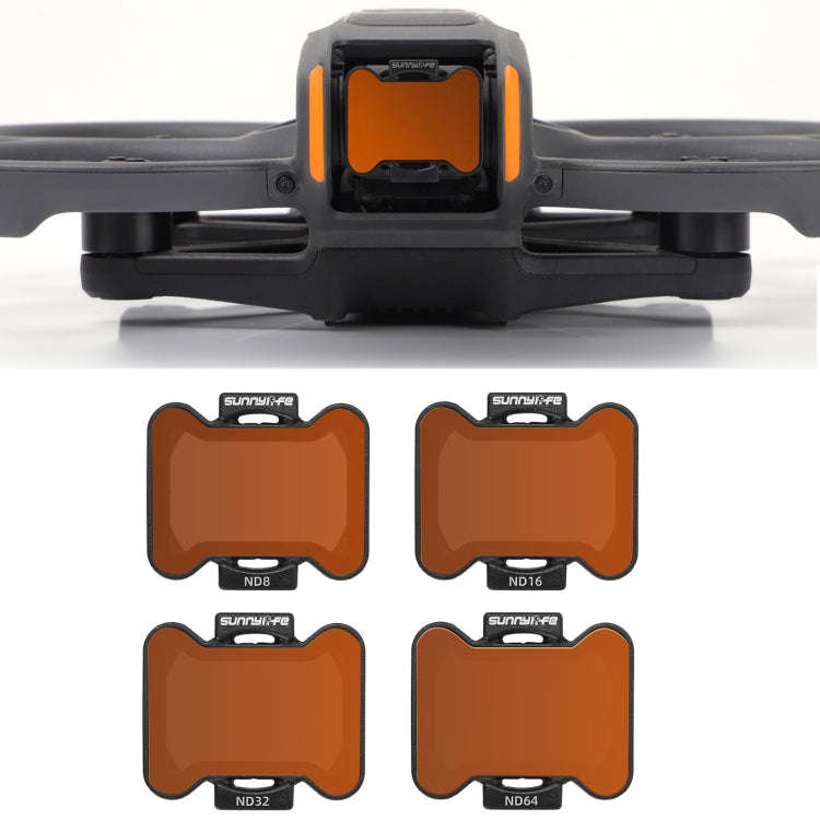 For DJI Avata 2 Sunnylife Camera Lens Filter, Filter:4 in 1 ND8/16/32/64