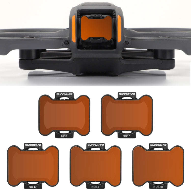 For DJI Avata 2 Sunnylife Camera Lens Filter, Filter:5 in 1 ND8/16/32/64/128