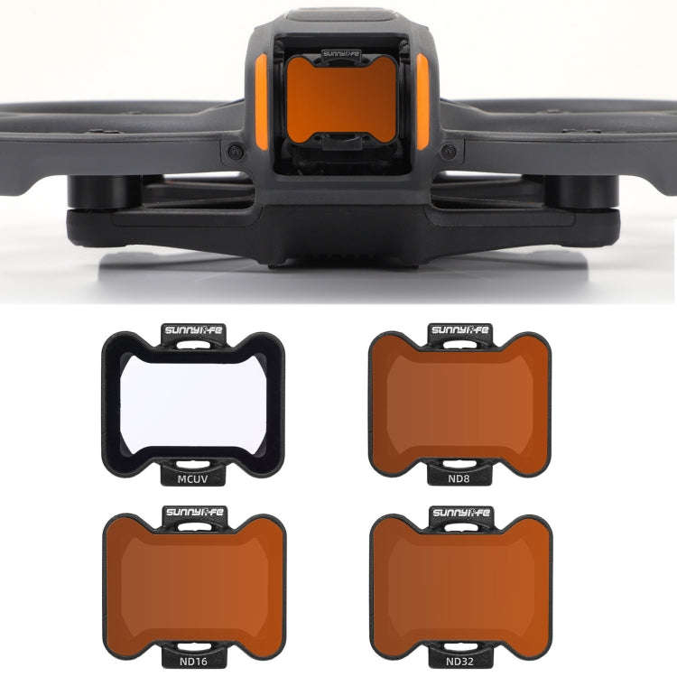 For DJI Avata 2 Sunnylife Camera Lens Filter, Filter:4 in 1 MCUV ND8/16/32