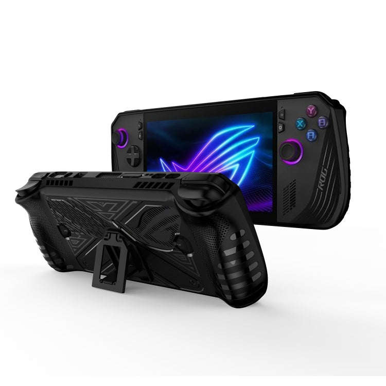 For ASUS ROG Ally X Game Console TPU Protective Case with Stand(Black)