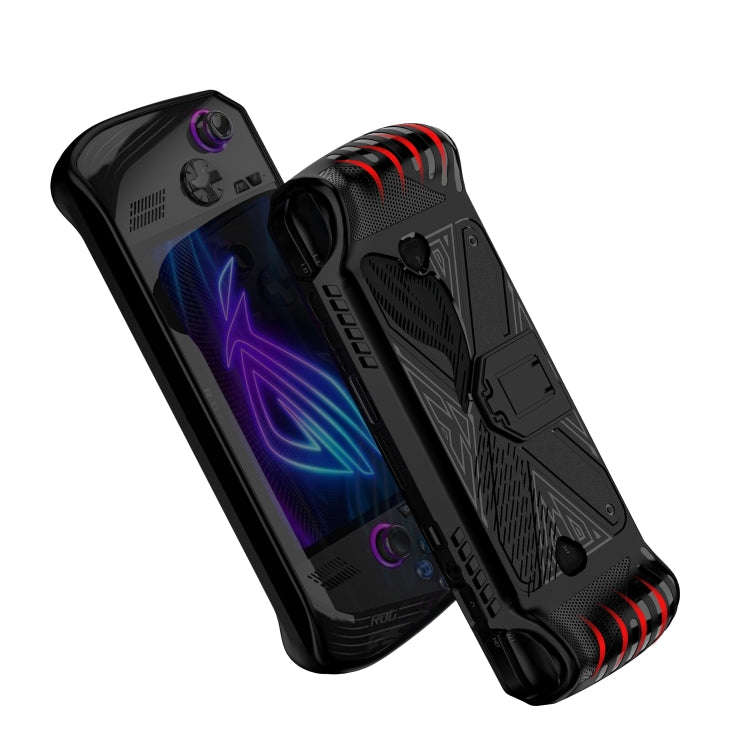 For ASUS ROG Ally X Game Console TPU Protective Case with Stand(Black)
