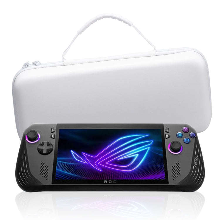 For ASUS ROG Ally X Game Console EVA Leather Pattern Handbag(White)