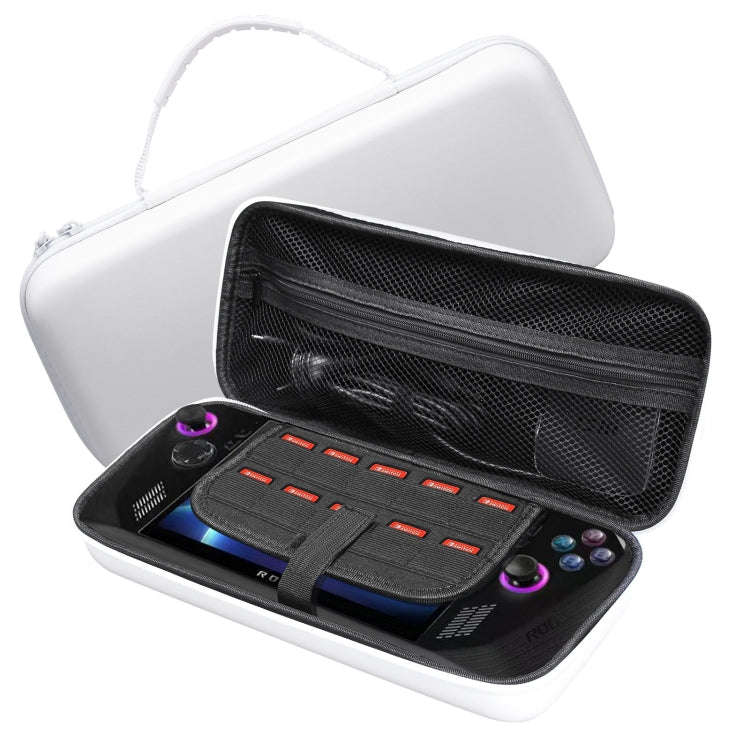 For ASUS ROG Ally X Game Console EVA Leather Pattern Handbag(White)