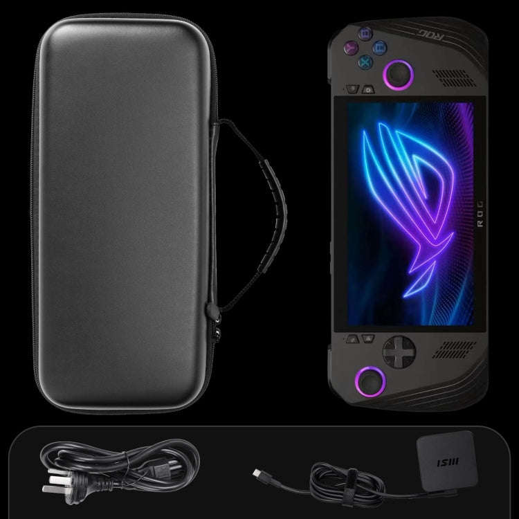 For ASUS ROG Ally X Game Console EVA Leather Pattern Handbag(Black)