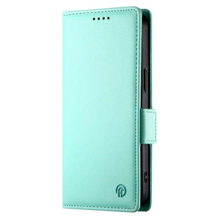 For Honor X8c 4G Side Buckle Magnetic Frosted Leather Phone Case(Mint Green)