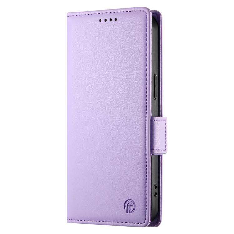 For Honor X8c 4G Side Buckle Magnetic Frosted Leather Phone Case(Purple)