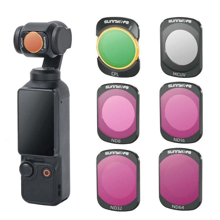 For DJI Osmo Pocket 3 Sunnylife Camera Lens Magnetic Metal Filter, No Impact On Gimbal Reset, Fil...