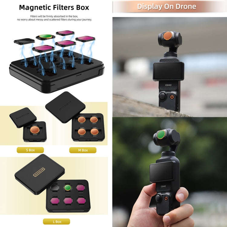 For DJI Osmo Pocket 3 Sunnylife Camera Lens Magnetic Metal Filter, No Impact On Gimbal Reset, Fil...