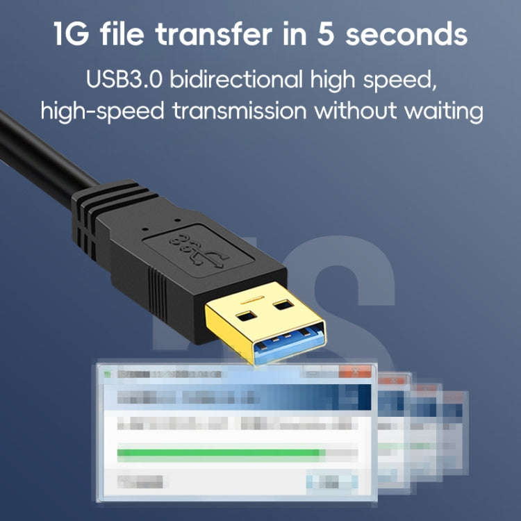 USB 3.0 Male To USB 3.0 Male Double End USB Cable, Length:1m(Black)