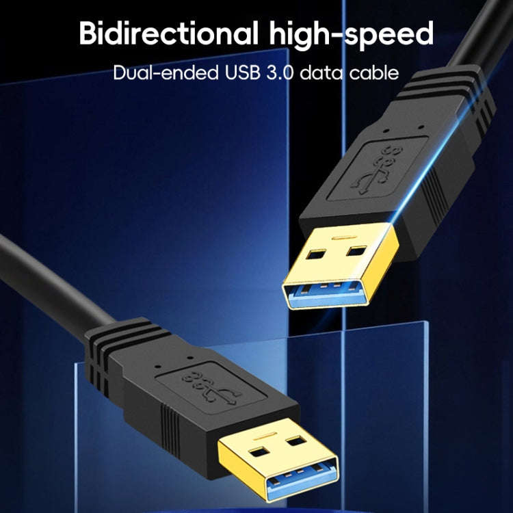 USB 3.0 Male To USB 3.0 Male Double End USB Cable, Length:1m(Black)