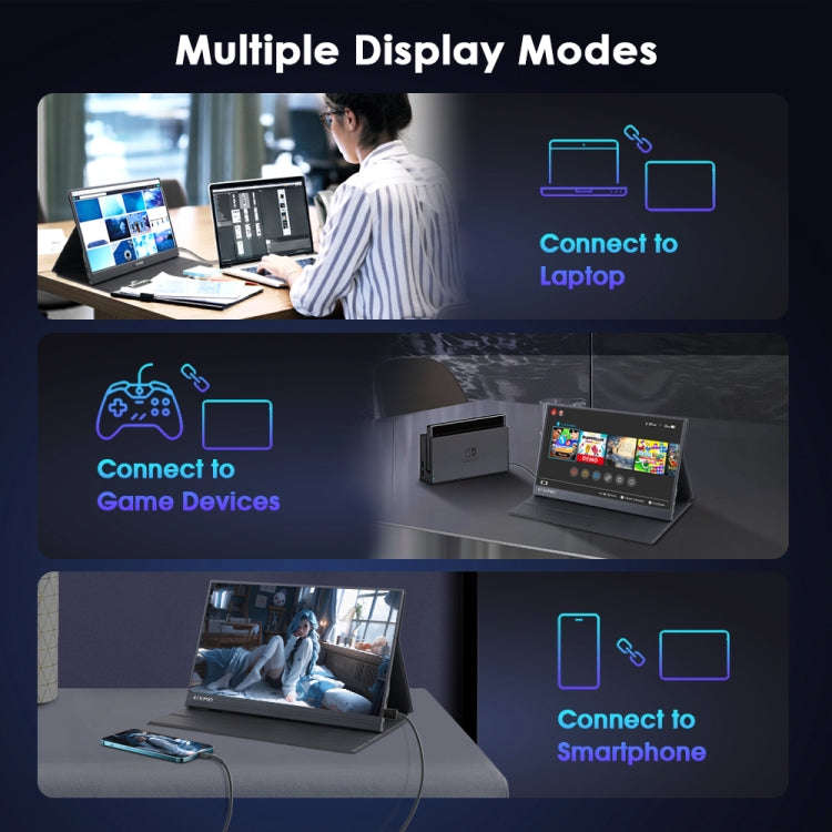 GXMO G156FC 15.6 inch 1920x1080P IPS Screen Portable Monitor(Black)
