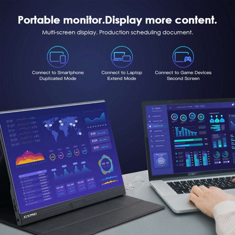 GXMO G156FC 15.6 inch 1920x1080P IPS Screen Portable Monitor(Black)