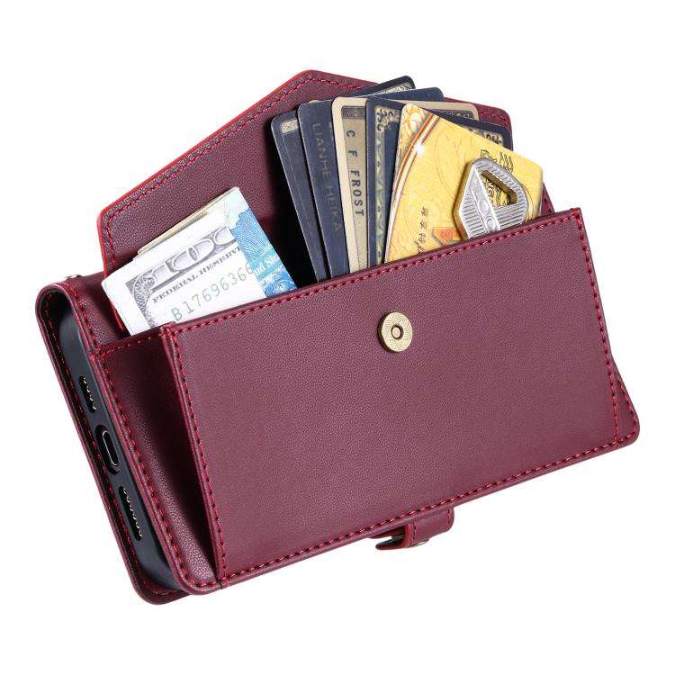 For Motorola Edge 60 Pro Wallet Multi-card Slot Leather Phone Case with Lanyard(Wine Red)