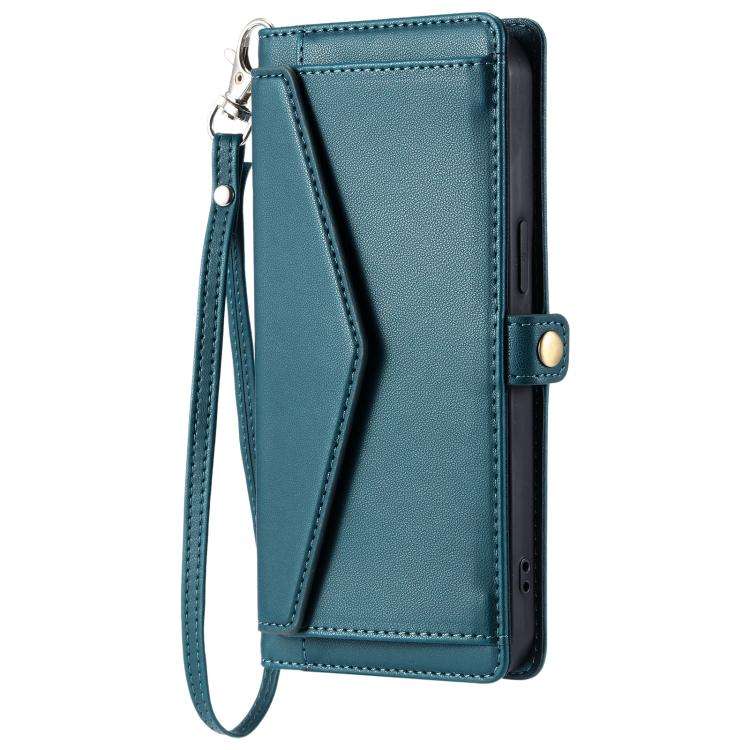 For Motorola Edge 60 Pro Wallet Multi-card Slot Leather Phone Case with Lanyard(Green)