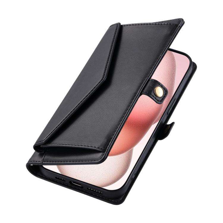 For Motorola Edge 60 Pro Wallet Multi-card Slot Leather Phone Case with Lanyard(Black)