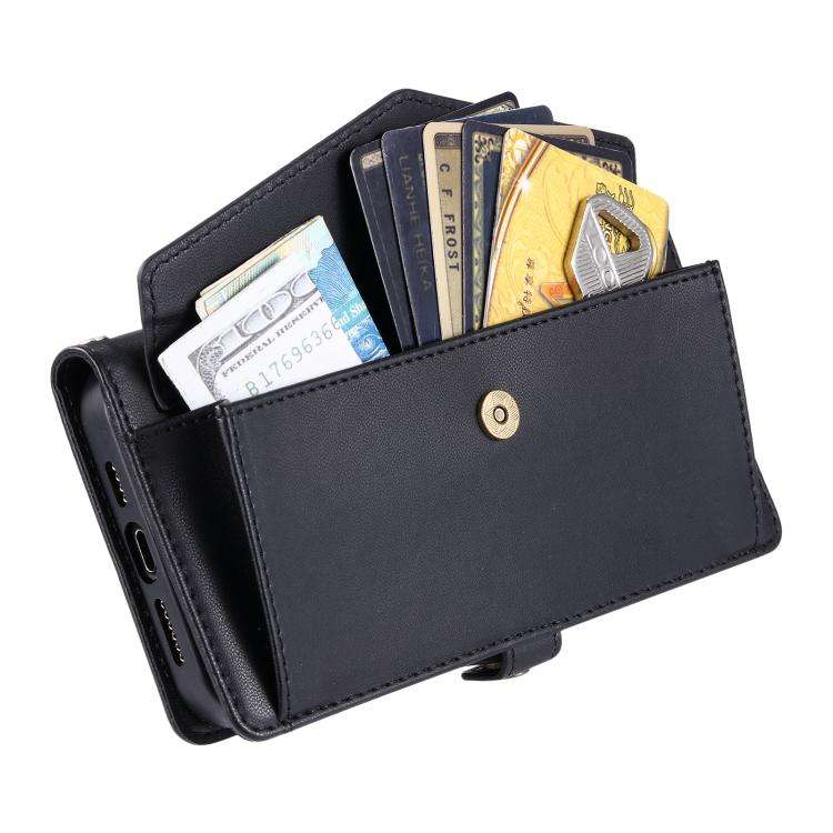 For Motorola Edge 60 Pro Wallet Multi-card Slot Leather Phone Case with Lanyard(Black)