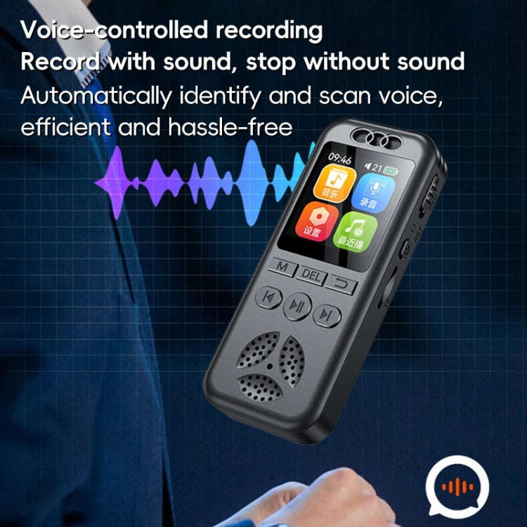 S7 HD Color Screen Smart Noise Reduction Voice Recorder(Black)