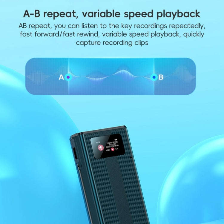 ZD42B Magnetic Sound Control Smart Noise Reduction Voice Recorder, Memory:32GB(Black)