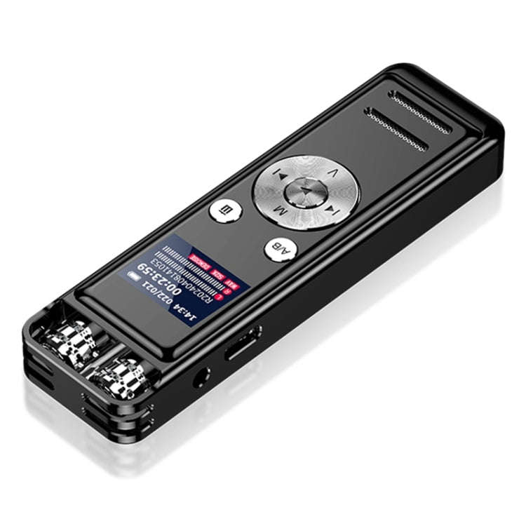 ZD43B Omnidirectional Dual Mic Smart Noise Reduction Voice Recorder, Memory:32GB(Black)