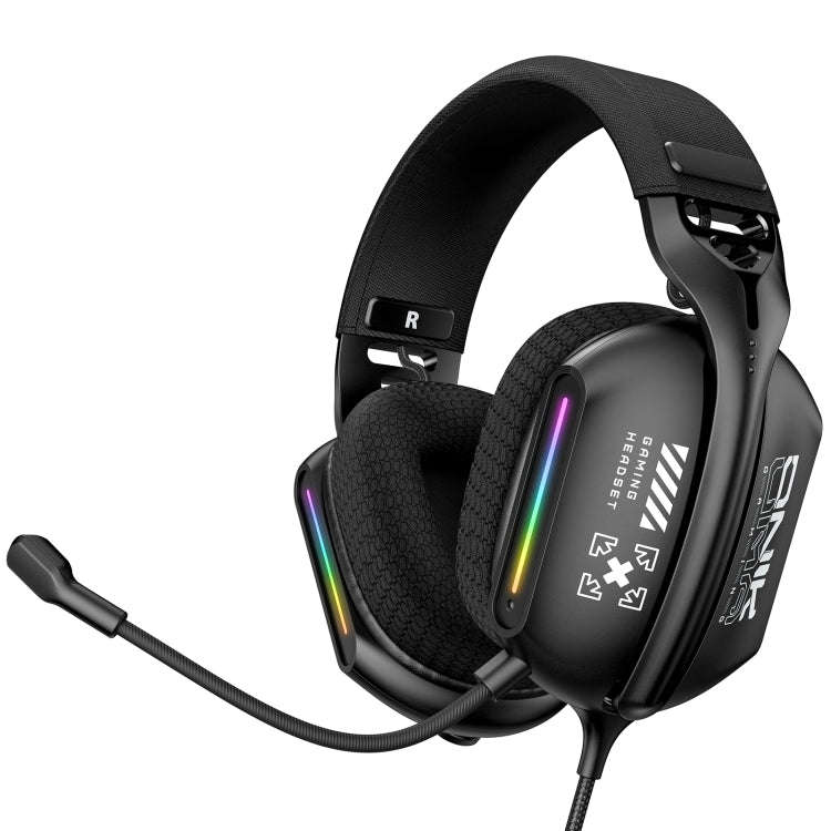 ONIKUMA X12 USB /  3.5mm Wired RGB Light Gaming Headset with Mic, Cable length: 2.2m(Black)