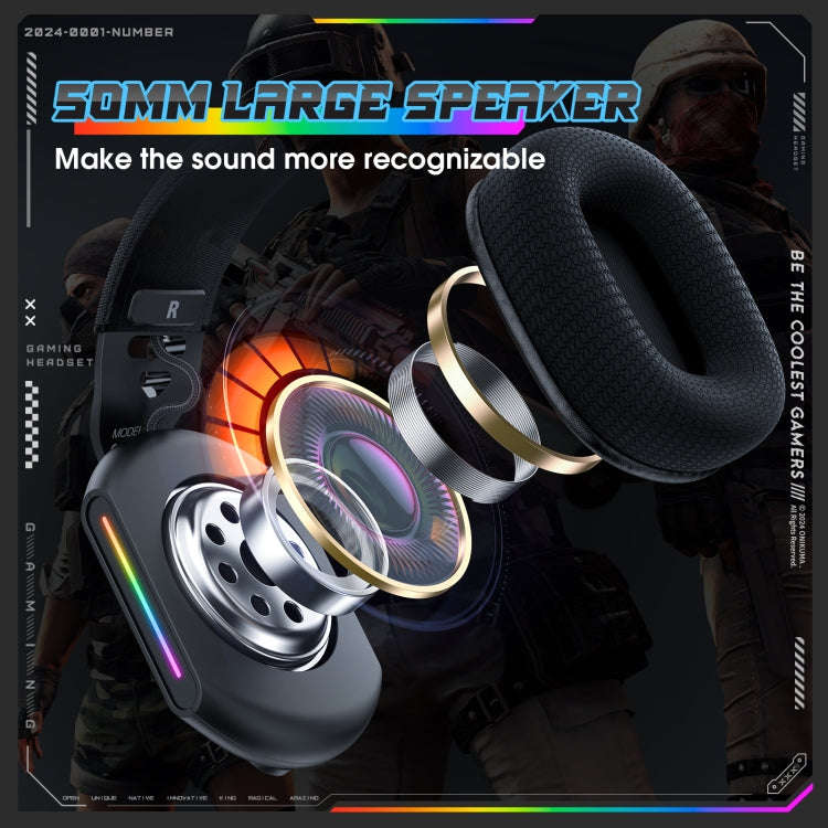 ONIKUMA X12 USB /  3.5mm Wired RGB Light Gaming Headset with Mic, Cable length: 2.2m(Black)