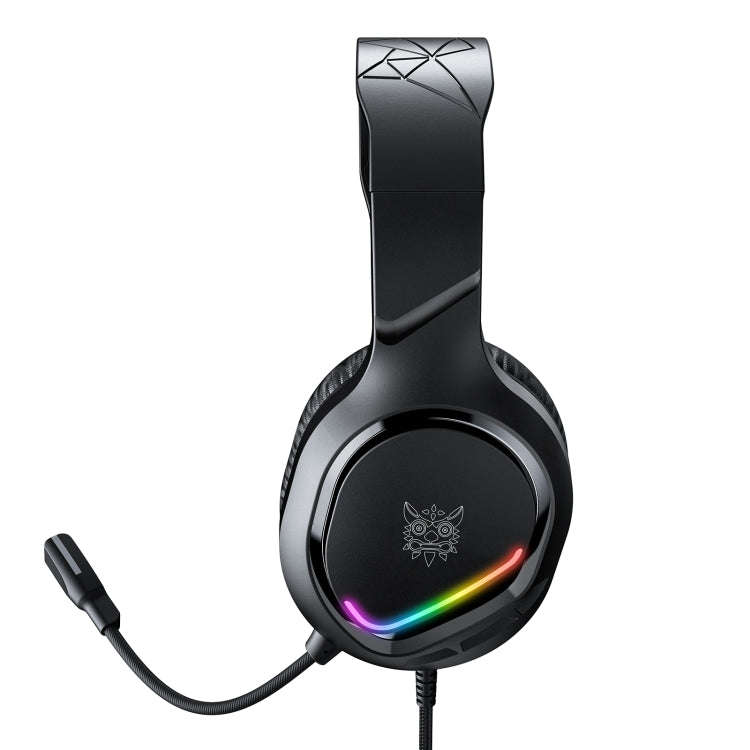 ONIKUMA X31 USB / 3.5mm Wired RGB Light Gaming Headset with Mic, Cable length: 2.2m(Black)