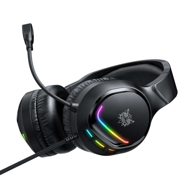 ONIKUMA X31 USB / 3.5mm Wired RGB Light Gaming Headset with Mic, Cable length: 2.2m(Black)