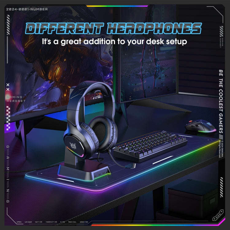 ONIKUMA X31 USB / 3.5mm Wired RGB Light Gaming Headset with Mic, Cable length: 2.2m(Black)