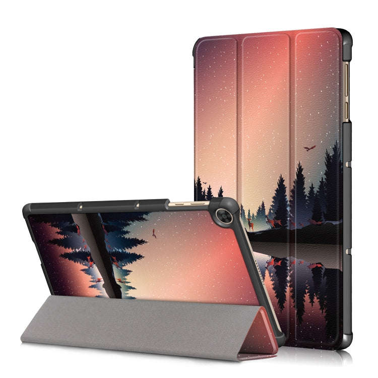 For Huawei Enjoy Tablet 2 10.1 inch / Honor Pad 6 10.1 inch Colored Drawing Pattern Horizontal Fl...
