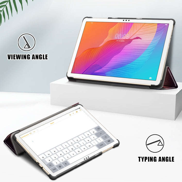 For Huawei Enjoy Tablet 2 10.1 inch / Honor Pad 6 10.1 inch Colored Drawing Pattern Horizontal Fl...