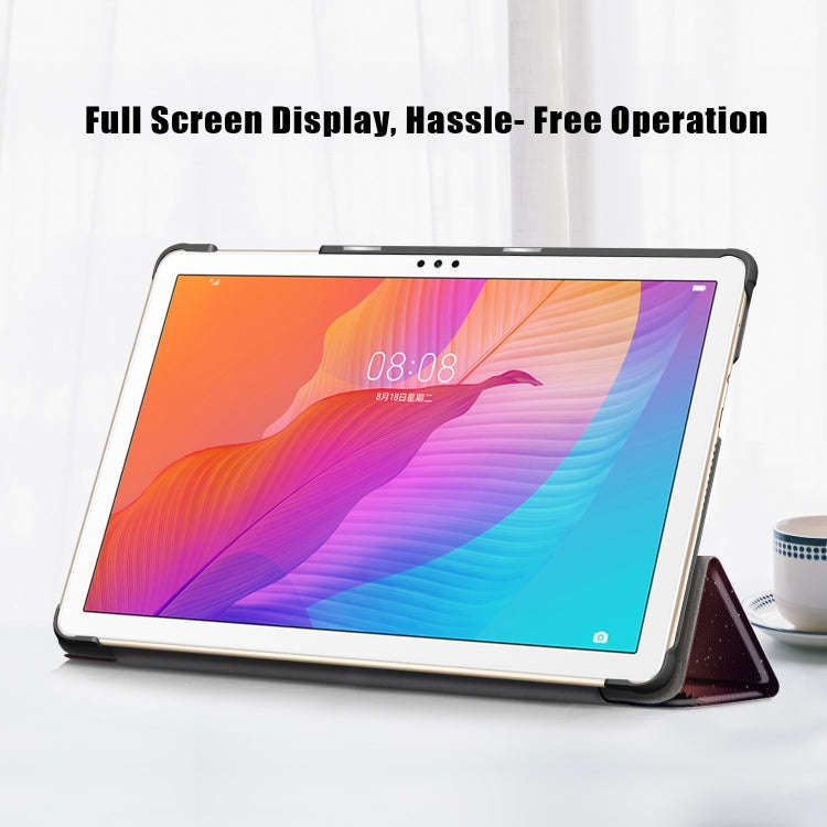 For Huawei Enjoy Tablet 2 10.1 inch / Honor Pad 6 10.1 inch Colored Drawing Pattern Horizontal Fl...