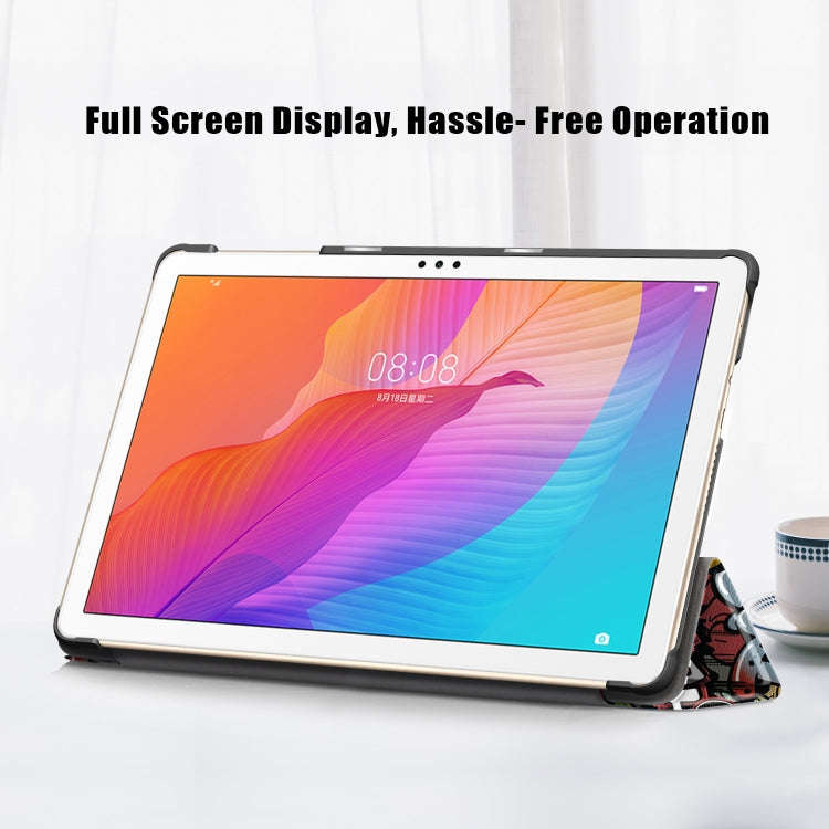 For Huawei Enjoy Tablet 2 10.1 inch / Honor Pad 6 10.1 inch Colored Drawing Pattern Horizontal Fl...