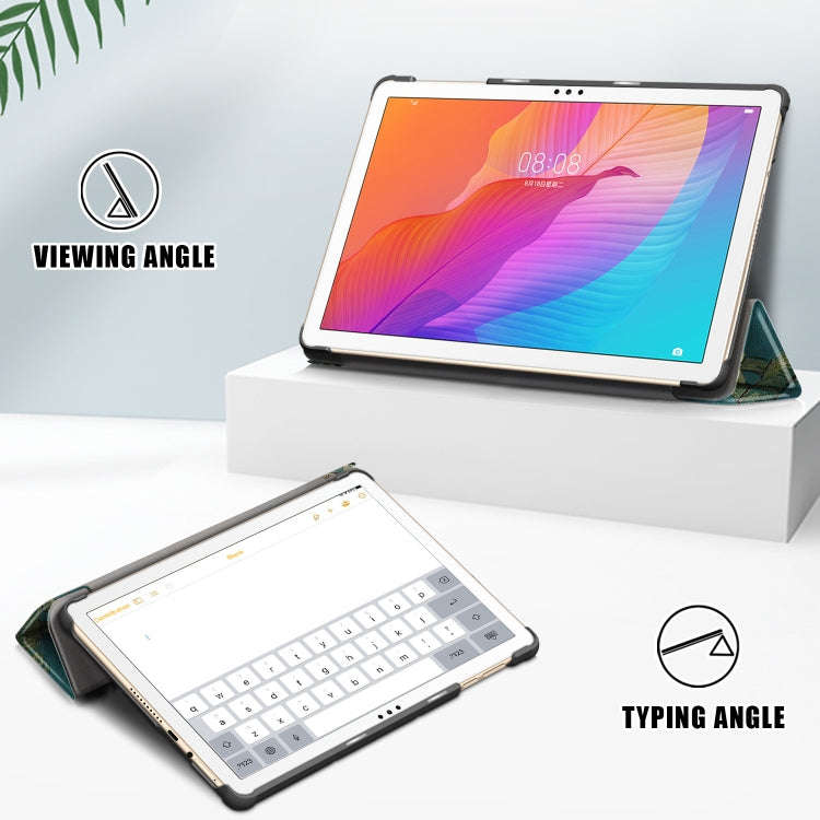 For Huawei Enjoy Tablet 2 10.1 inch / Honor Pad 6 10.1 inch Colored Drawing Pattern Horizontal Fl...