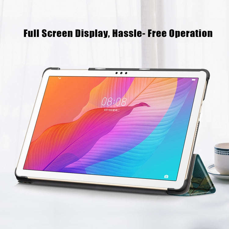 For Huawei Enjoy Tablet 2 10.1 inch / Honor Pad 6 10.1 inch Colored Drawing Pattern Horizontal Fl...